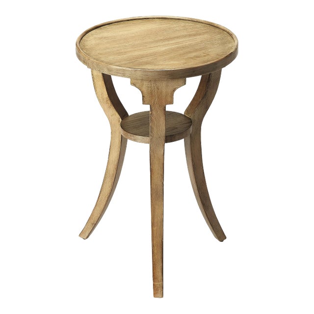 Dalton Round 15.75"W Accent Table, Gray For Sale