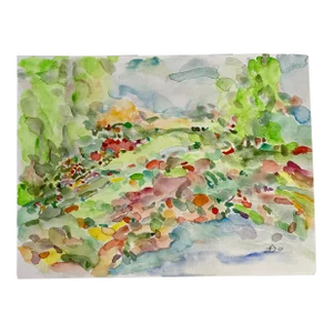 2023 “Garden” Original Impressionistic Watercolor Painting by Jack Follmer -