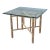 1970s McGuire Attributed Organic Modern Square Glass Top Rattan Rawhide Base Dining Table For Sale