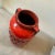 1970s Fat Lava Red and Black Ceramic German Vase For Sale - Image 10 of 11