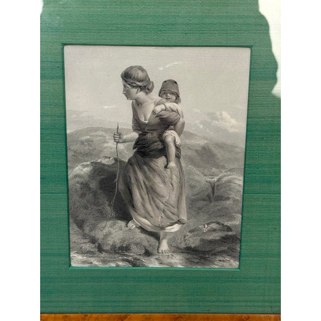 Antique Outsider "The Mountaineer" Mother & Child Engraving Art by Paul Falconer Poole For Sale - Image 9 of 11