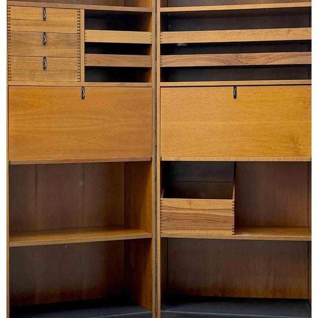 Rare modular bookshelf realized by afra & tobia scarpa for cassina in 1971. Exceptional, large-scale, fully configurable...