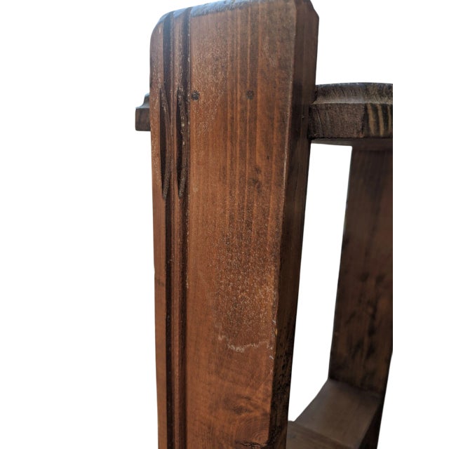 Vintage Mission Style Oak Plant Stand For Sale - Image 15 of 18