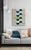 Mixed Media Pattern With Teal For Sale - Image 4 of 4