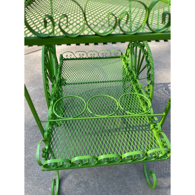 French Metal Garden Bar Cart Plant Stand Chairish