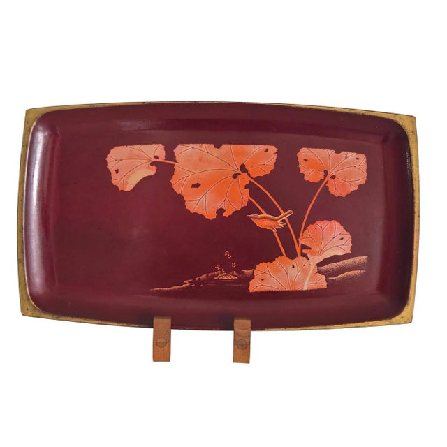 Mid 20th Century Japanese Lacquer Tray by Toyo For Sale - Image 9 of 11