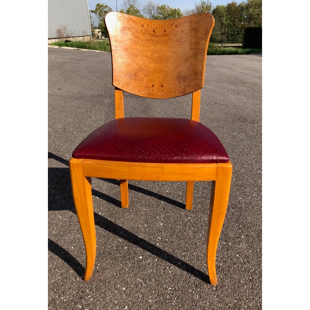 Mid-Century Modern Art Deco Chairs and Table, 1930s, Set of 7 For Sale - Image 3 of 14