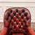 English Oxblood Chesterfield Office Chair For Sale - Image 5 of 8