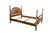 Mid-Century Modern Vintage Federal Sheraton Revival 4 Post Matchbook Walnut Full Size Bed Frame For Sale - Image 3 of 18