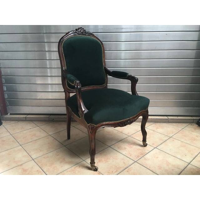 Antique Baroque Style Throne Armchair For Sale - Image 4 of 18
