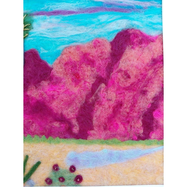 Contemporary Fiber Art Joshua Tree Desert Landscape Set With Haiku by Paula Darnell For Sale - Image 9 of 10