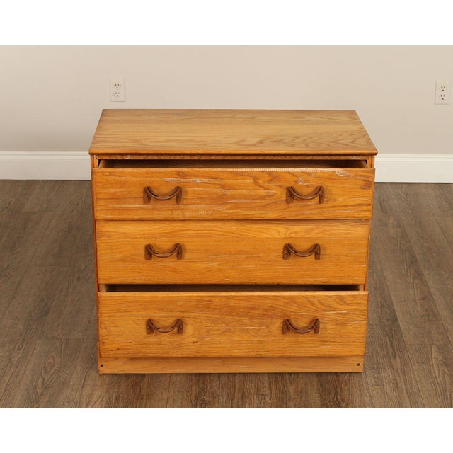 Mid 20th Century Brandt Ranch Oak Vintage Chest of Drawers For Sale - Image 5 of 12