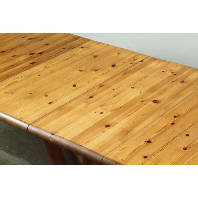 Vintage Round Extendable Pinewood Dinning Table from Dyrlund, 1980s For Sale - Image 17 of 18