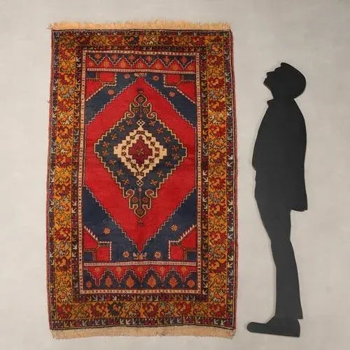 Jorun rug in wool and cotton, large knot, hand-made. This piece is attributed to the mentioned designer/maker. It has no...