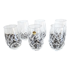 1980s Cristallerie Schott Zwiesel German Cut Crystal Tumblers - Set of 6