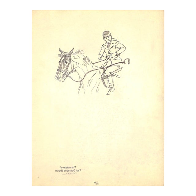 Original 1944 Pencil Drawing From Hi, Guy! The Cinderella Horse by Paul Brown 4 For Sale