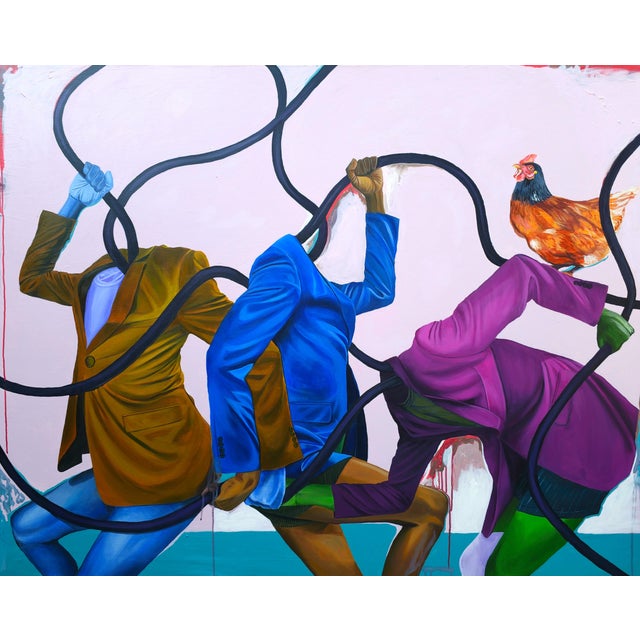 Akugbe . Large Wall Painting by Barnabas Macaulay (2026) Acrylic on Canvas- 21st Century, Contemporary Art, Africa, Figurative, Surrealism, 2026 For Sale