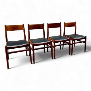 Scandinavian Teak Chairs, Set of 4 For Sale