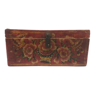 1950s Hand Painted Chinese Box For Sale