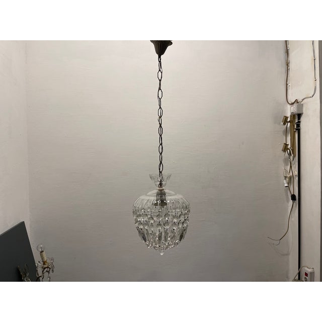 Crystal Light Pendant, 1950s For Sale - Image 4 of 8