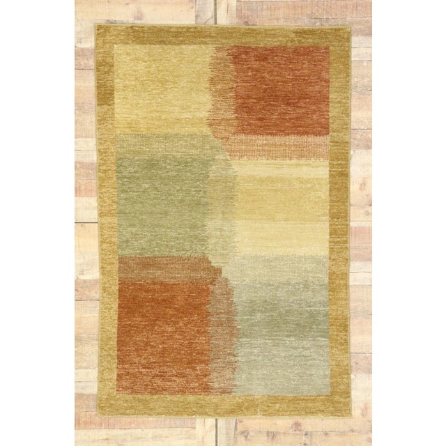 Tan Vintage Pakistani Rug - 04'00 X 06'02 For Sale - Image 8 of 9