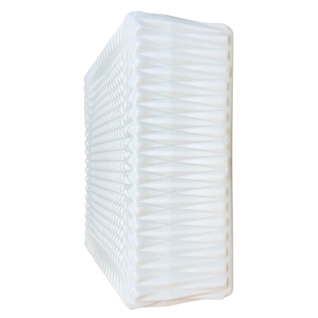 Vintage Milk Glass Wall or Ceiling Light, 1970s For Sale - Image 14 of 14