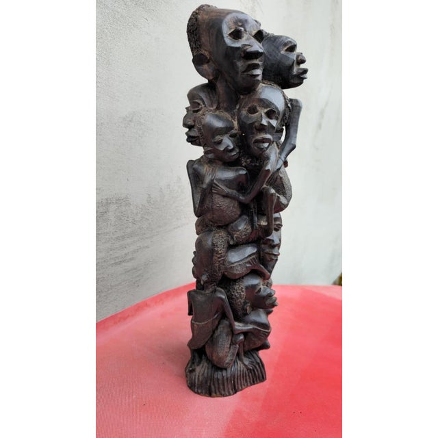 Makonde Family Tree of Life in Carved Ebony, 1950s For Sale - Image 4 of 7