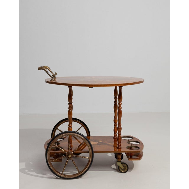 Mid 20th Century France Brown Wood Bar Carts & Dry Bars For Sale - Image 4 of 10