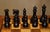 Vintage Burr Walnut Velvet Drawer Chessboard and Chess Set from Staunton, Set of 33 For Sale - Image 15 of 18