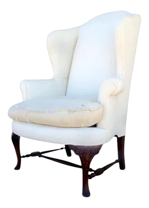 Queen Anne Style Wing Chair Cabriole Leg Pad Foot