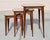 1960s Vintage Mid-Century Modern Nesting Tables – Set of 3 With Beige Tops & Tapered Maple/Beech Wood Legs For Sale - Image 9 of 17