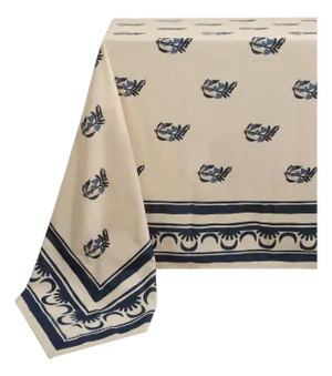 Johanna Ortiz Midnight Blue/Ecru Funghi Gems Of The Tropics Square Tablecloth