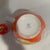 Mid-Century Modern Vintage Orange Porcelain Tea Pot For Sale - Image 3 of 4