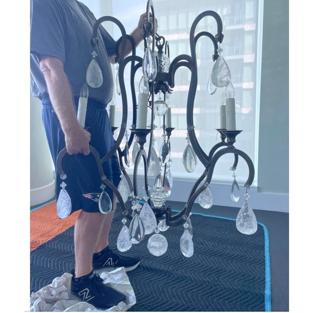 Rock Crystal Chandelier For Sale - Image 4 of 9