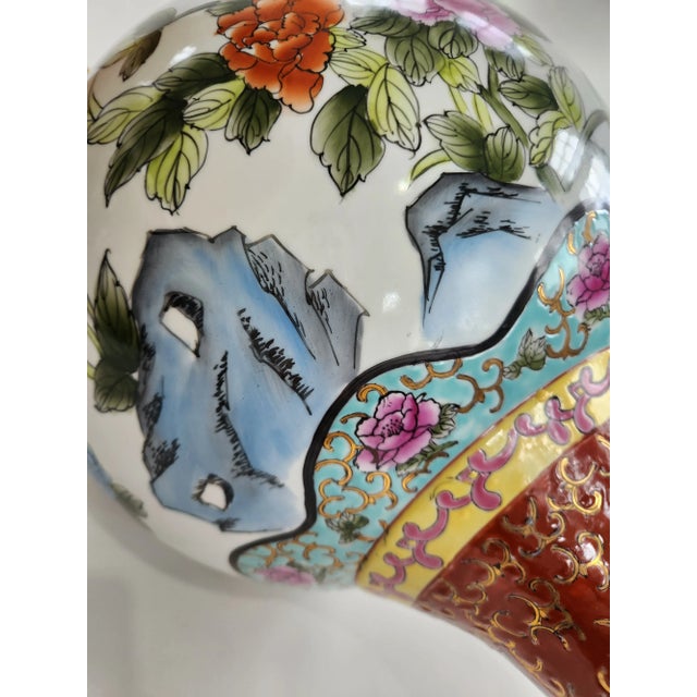 Ceramic Large Mid 20th Century 'Famille-Rose' Vase For Sale - Image 7 of 13