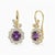 Nature-Inspired Amethyst Floral Cluster Earrings. Romantic Amethyst Blossom and Leaf Dangle Earrings. Botanical Amethyst...