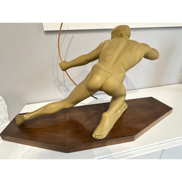 Melani, Large Art Deco Archer Sculpture, 1930, Plaster For Sale - Image 6 of 18