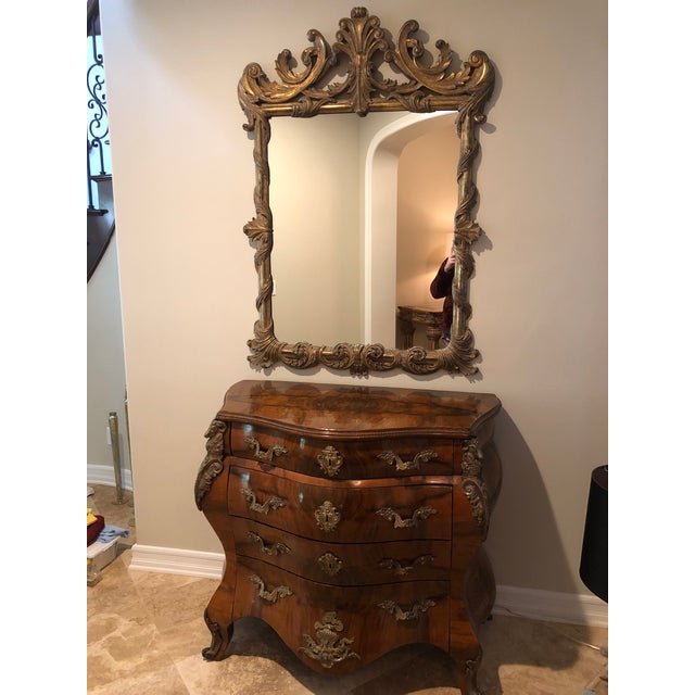 Antique Burl Wood Bombay Chest With John Richard Mirror Chairish
