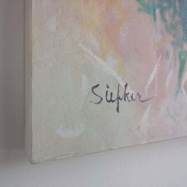 Abstract Mary Lou Siefker, Acrylic on Canvas Titled: To Jump and Run and Play. For Sale - Image 3 of 10