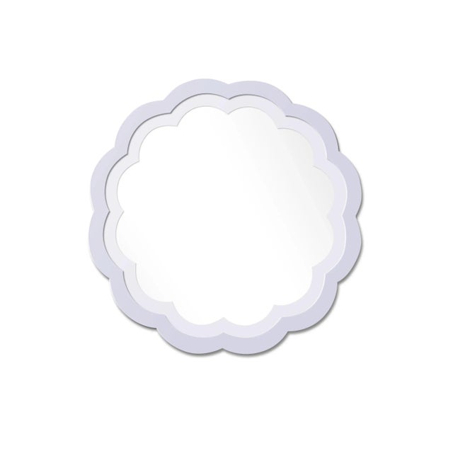 Contemporary Fleur Home x Chairish Audobon Peony Circle Mirror in Spring Iris, 30x30 For Sale - Image 3 of 3