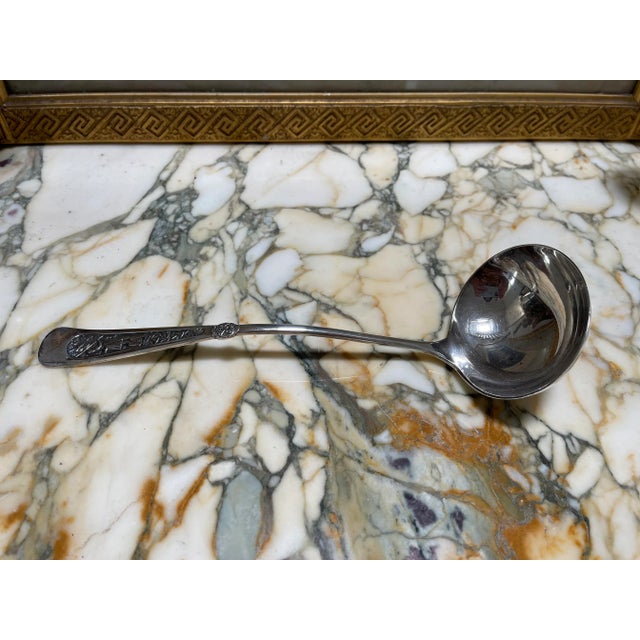 Silver Silver Plated Ladle With Intricate Handle Design by Rogers Brothers For Sale - Image 8 of 8