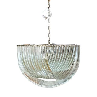 Exagonal Bundled Triedro Murano Glass Chandelier For Sale
