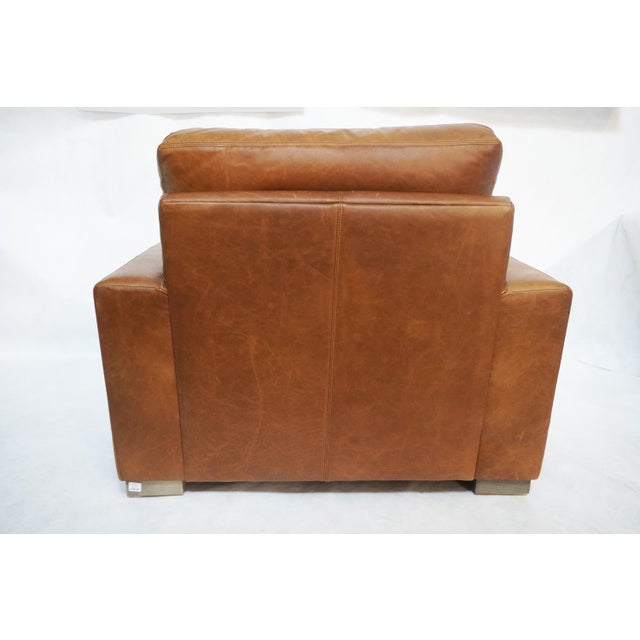 Maxwell Leather Chair by Restoration Hardware For Sale - Image 9 of 17