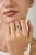 Art Deco Natural Emerald Pear Diamond Halo Art Deco Ring Size 5 in 14k White Gold For Sale - Image 3 of 16
