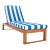 Solano Sunlounger - Natural/Royal Blue Striped For Sale