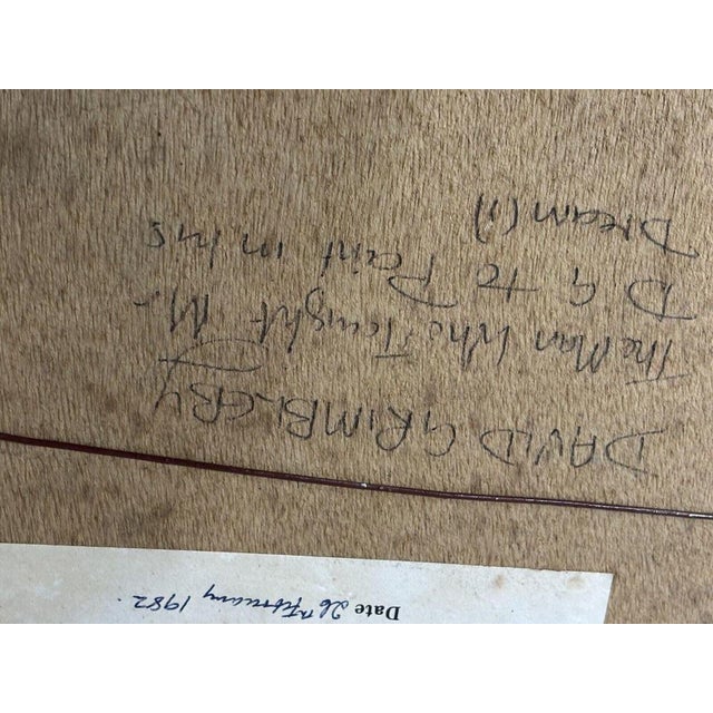 David Grimbleby, The Man That Instructed Mr DG in Painting in His Dreams, 1982, Painting For Sale - Image 5 of 6