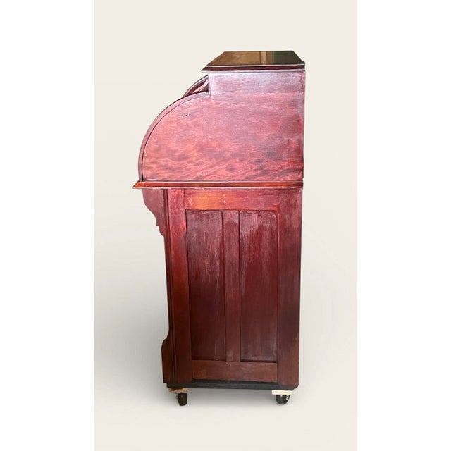 Victorian Eastlake Barrel Top Desk C. 1870 For Sale - Image 9 of 18
