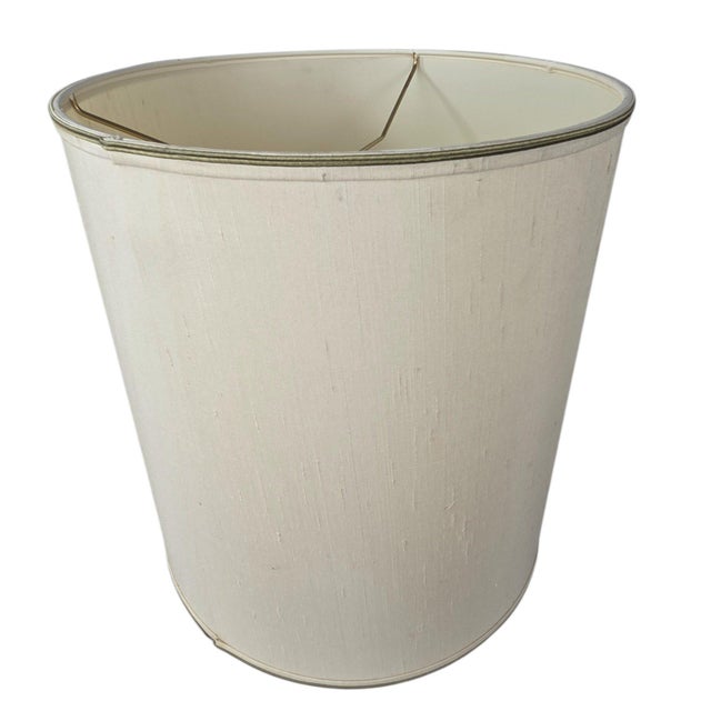 Mid-Century Modern Vintage Stiffel Textured Drum Lamp Shade For Sale - Image 3 of 7