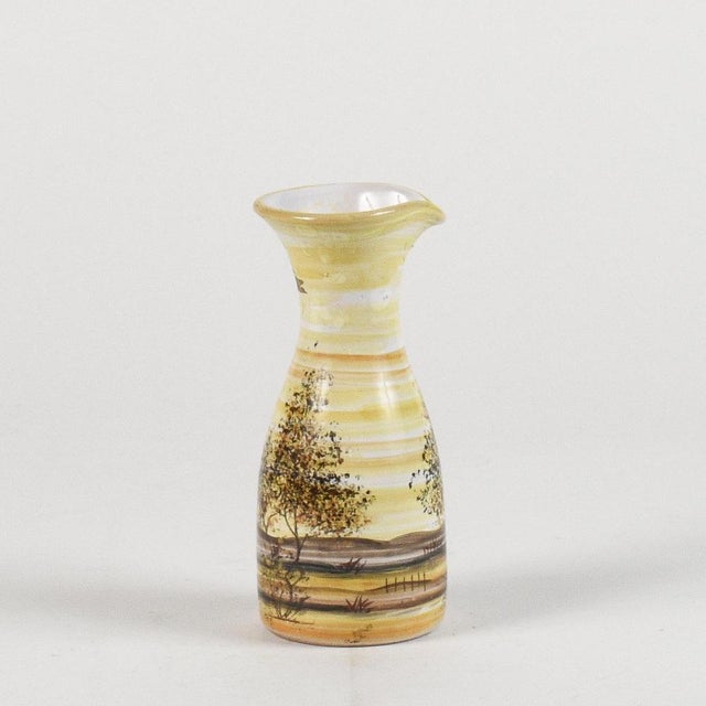 Ceramic Painted Ceramic Vase with Trees by Mharxs Salbino, 20th Century For Sale - Image 7 of 9