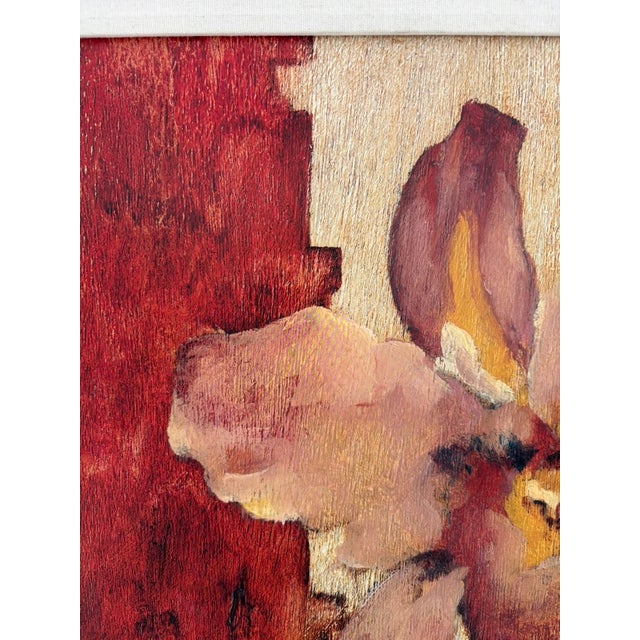 Contemporary Orchid Oil Painting by Blum – Oil on Panel, Framed For Sale - Image 9 of 15